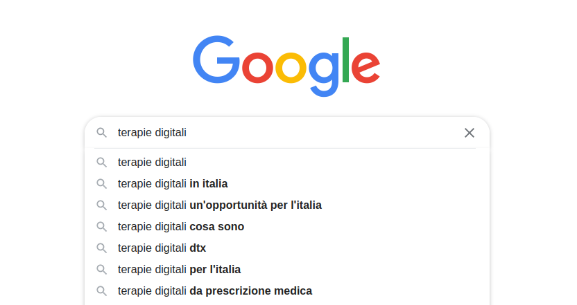 Ricerche Google per Terapie Digitali